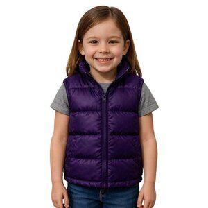 Gymboree Quilted Puffer Vest Softshell Dark Purple XS 3-4